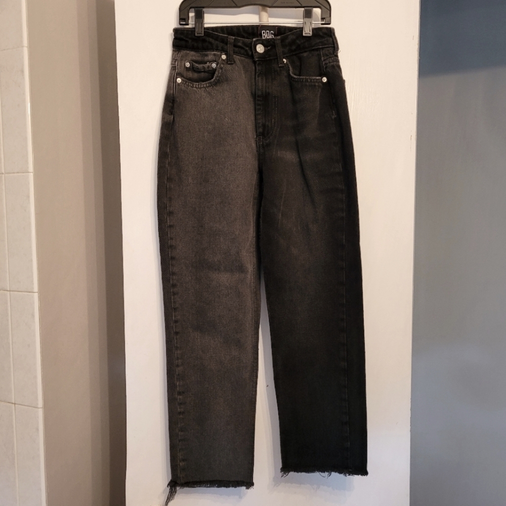BDG Urban Outfitters Women's Jeans Size 25 Black Denim Raw Edge.